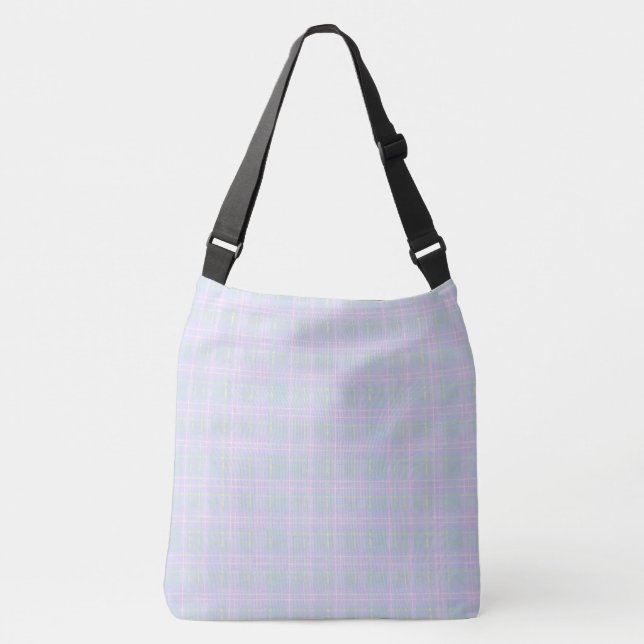  Blue Praire Plaid Tragetaschen Mit Langen Trägern (Vorderseite)