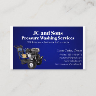 Blue Pressure Washing Company Visitenkarte