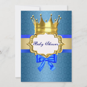 Blue Prince Baby Dusche Einladung