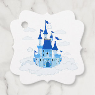 Blue Princess Castle Personalisiert Geschenkanhänger