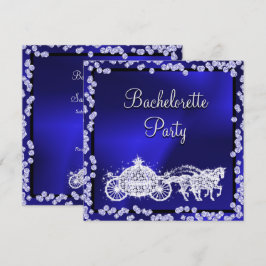 Blue Princess Coach & Horses Junggeselinnen-Abschi Einladung