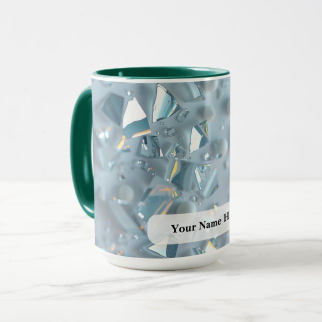 Blue Prism Pearl Shatter Tasse (Vorderseite Links)