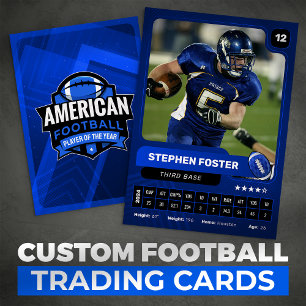 Blue Pro American-Football-Spieler-Sammelkarte Telefonnummerkarte