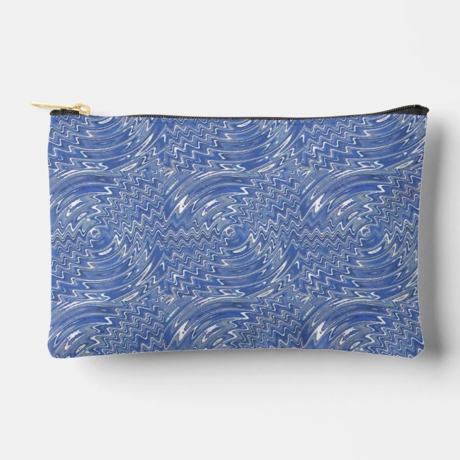 Blue Psychedelic Accessoire Zubehörtasche (Vorderseite)