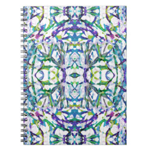 Blue Psychedelic Pattern Notizblock
