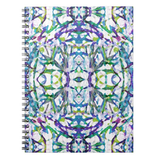 Blue Psychedelic Pattern Notizblock (Vorderseite)