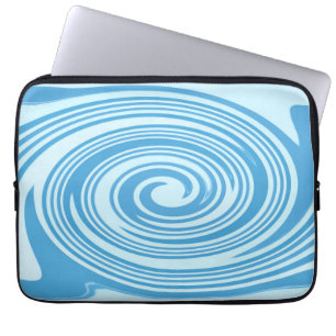 Blue psychedelic Swirt Muster Laptop Ärmel Laptopschutzhülle