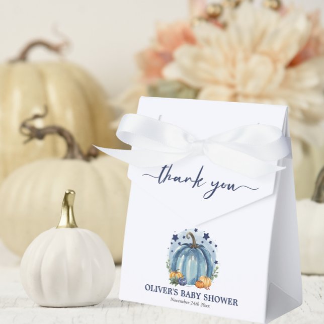 Blue Pumpkin auf dem Weg Fall Boy Baby Dusche Geschenkschachtel (Von Creator hochgeladen)