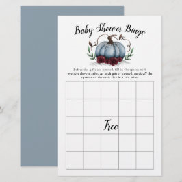 Blue Pumpkin Baby Dusche Bingo Game