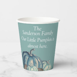 Blue Pumpkin Baby Dusche Personalisiert Pappbecher