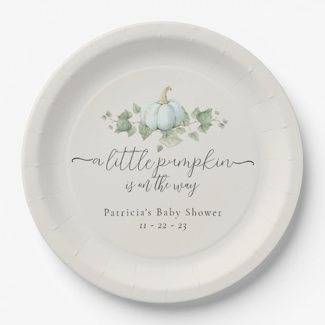 Blue Pumpkin Baby Duschpapier Teller (Vorderseite)