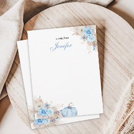 Blue Pumpkin Baby Note Card Mitteilungskarte