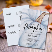 Blue Pumpkin Boy Baby Dusche in einem