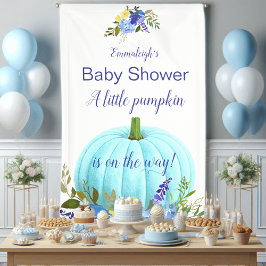 Blue Pumpkin Custom Baby Dusche Banner