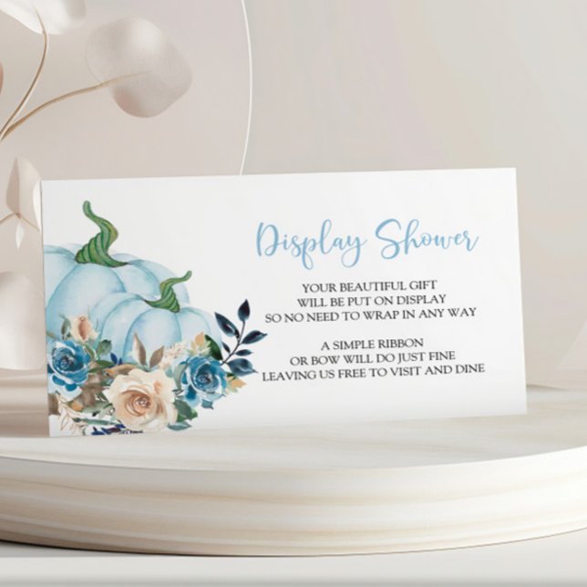 Blue Pumpkin Display Babyduschenkarte Begleitkarte (Von Creator hochgeladen)