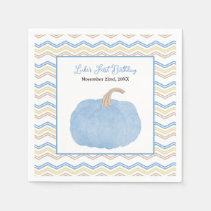 Blue Pumpkin Erster Geburtstag Napkins Serviette