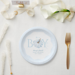 Blue Pumpkin Es ist eine junge, moderne Fall Baby Pappteller