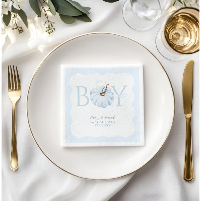 Blue Pumpkin Es ist eine junge, moderne Fall Baby  Serviette (Von Creator hochgeladen)