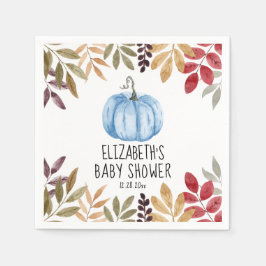 Blue Pumpkin Fall Baby Dusche Napkins Serviette