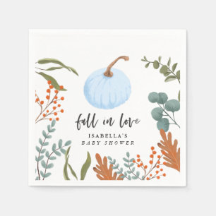Blue Pumpkin Fall in Liebe Babydusche Serviette