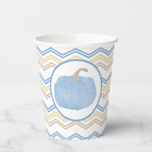 Blue Pumpkin Fall Party Paper Cups Pappbecher