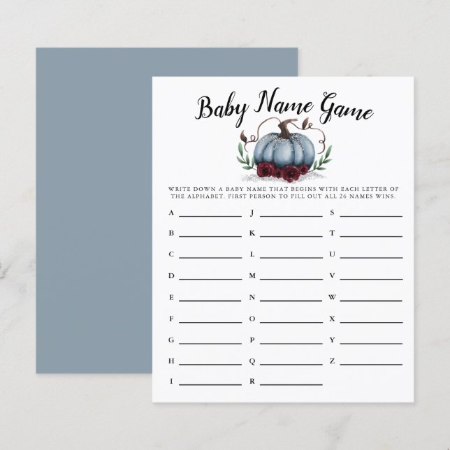 Blue Pumpkin Girl Baby Name Showspiel (Vorne/Hinten)