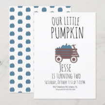 Blue Pumpkin Patch Halloween Pumpkins Wagon