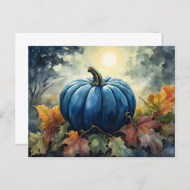Blue Pumpkin - Postcard Postkarte