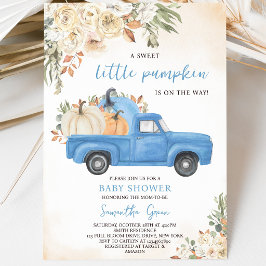Blue Pumpkin Truck Baby Dusche Einladung