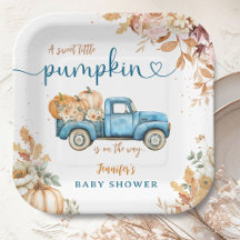Blue Pumpkin Truck Baby Dusche Herbst