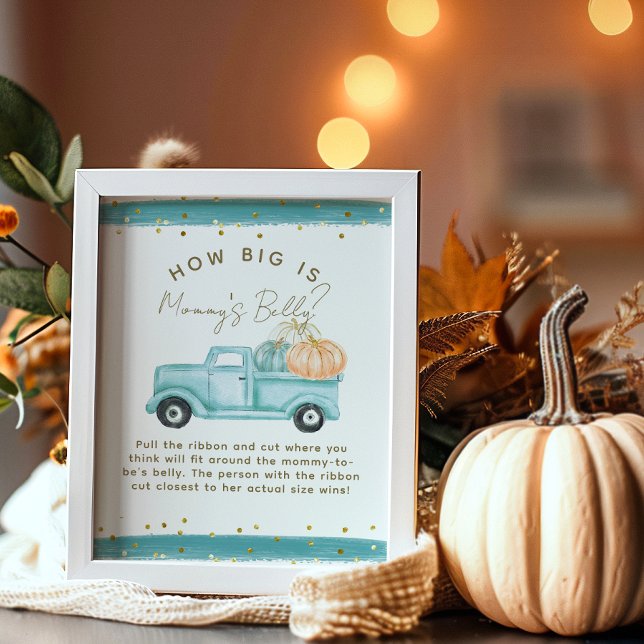 Blue Pumpkin Truck Ratgeber Mama Belly Duschspiel Poster (Von Creator hochgeladen)