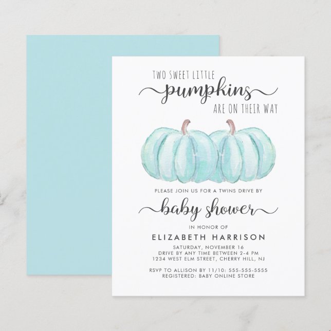 Blue Pumpkin Twin Boys Drive by Baby Shoofer (Vorne/Hinten)