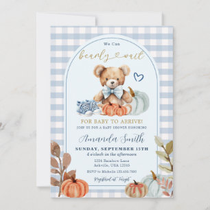 Blue Pumpkin Wir können frühzeitig abwarten Baby-D Einladung