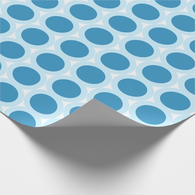 Blue Punkt Moderner einfacher Minimalismus Geschenkpapier (Ecke)