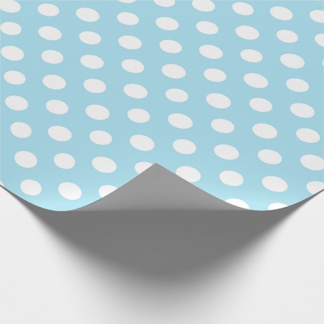 Blue Punkt Moderner Niedlicher Baby Boy Geschenkpapier (Ecke)