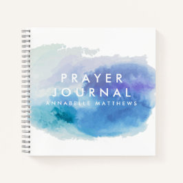 Blue Purple Aquarelle Christian Prayer Journal
