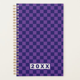 Blue Purple Checkerboard Planer