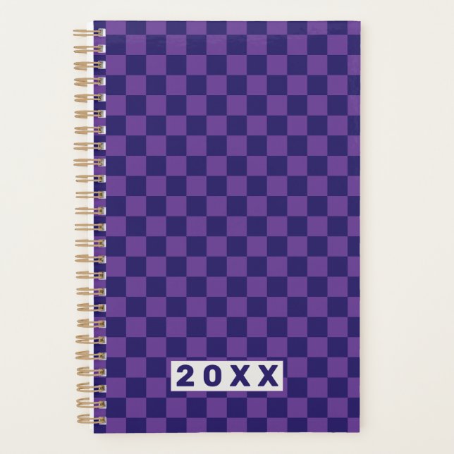 Blue Purple Checkerboard Planer (Vorderseite)