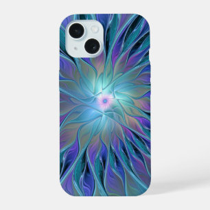 Blue Purple Flower Dream Abstrait Fractal Art