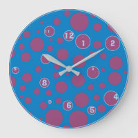 Blue Purple Polka Dots Funky Ball Numbers Quirky