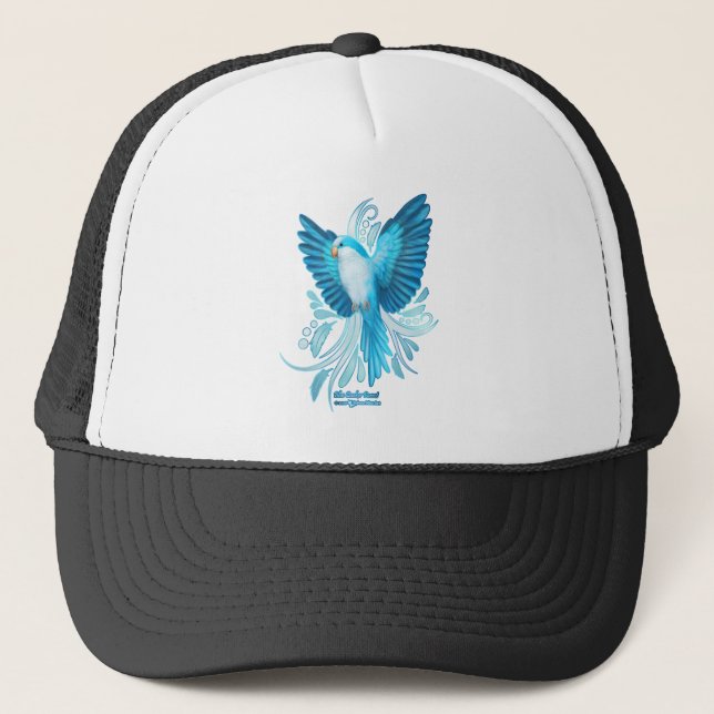 Blue Quaker Parrot Truckerkappe (Vorderseite)