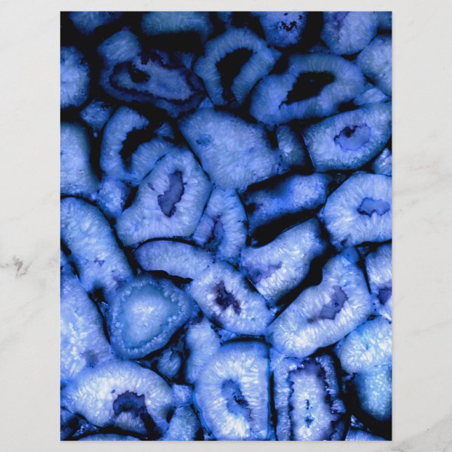 Blue Quartz Agate Geodes (Vorderseite)