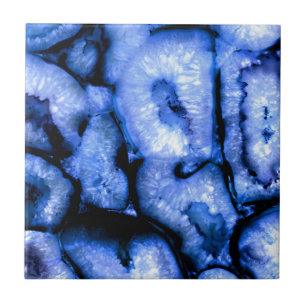 Blue Quartz Agate Geodes Fliese