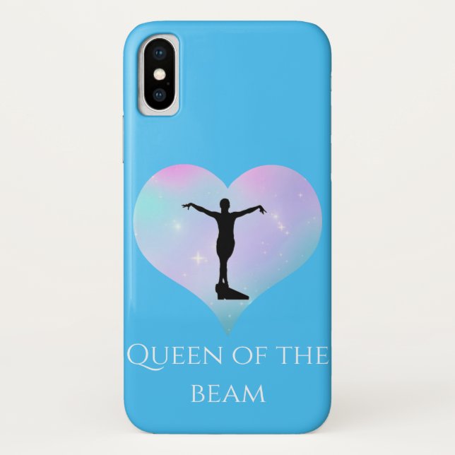 Blue Queen of the Beam Gymnastics iPhone iPad Case (Rückseite)