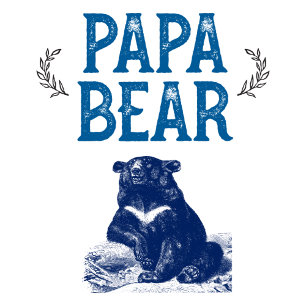 Blue Quirky Papa Bear Tasse