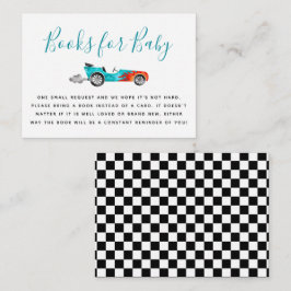 Blue Race Car Baby Babybuchanfrage Begleitkarte