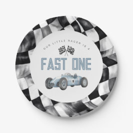 Blue Race Car Fast Ein 1. Geburtstag Party Pappteller