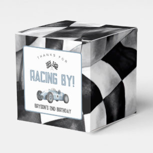 Blue Race Car Geburtstagsparty Geschenkschachtel