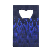 Blue Racing Flames on Carbon Fiber