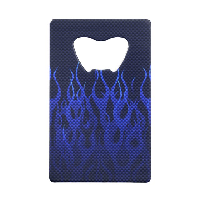 Blue Racing Flames on Carbon Fiber (Dos)